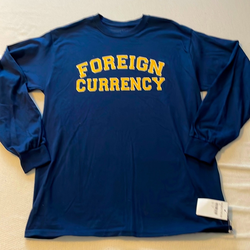 Foreign Currency men’s long sleeve shirt. Size Large